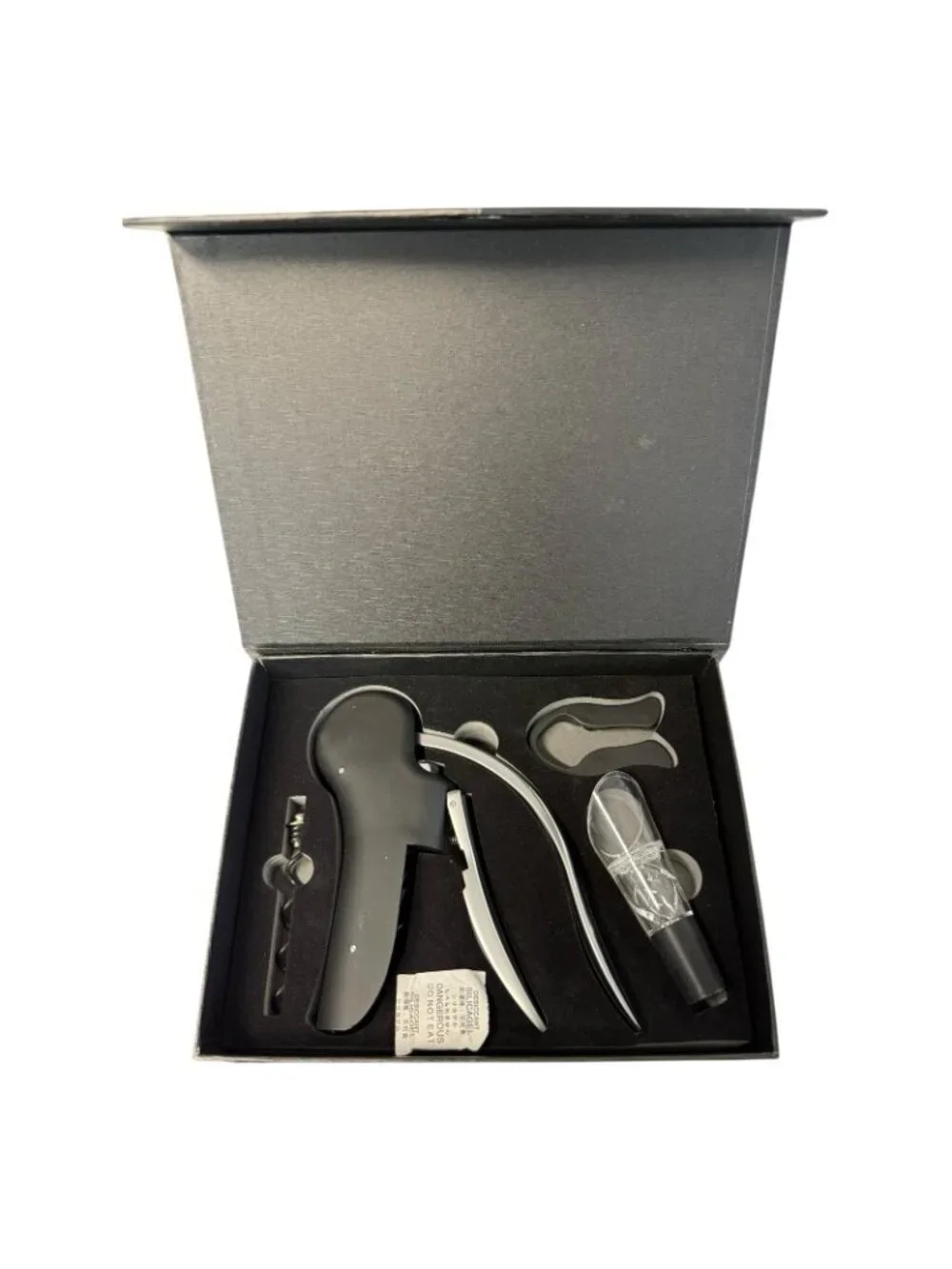 Palermo Wine Opener Elegance 4 Piece Set Opener Cutter Wick Decanter P21 02